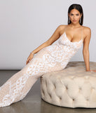 The Blair Sequin Scroll Sleeveless Formal Dress is a gorgeous pick as your 2023 prom dress or formal gown for wedding guest, spring bridesmaid, or army ball attire!