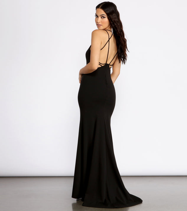 Palmira Formal Caged Back Dress is a stunning choice for a bridesmaid dress or maid of honor dress, and to feel beautiful at Prom 2023, spring weddings, formals, & military balls!