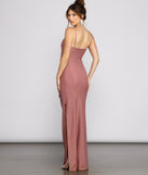 Quinn Ruched High Slit Formal Dress is a stunning choice for a bridesmaid dress or maid of honor dress, and to feel beautiful at Prom 2023, spring weddings, formals, & military balls!