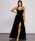 The Jen Formal A-Line Velvet Dress is a gorgeous pick as your 2023 prom dress or formal gown for wedding guest, spring bridesmaid, or army ball attire!