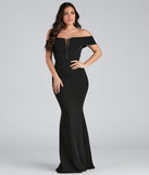 Olivia Formal Off The Shoulder Crepe Dress creates the perfect summer wedding guest dress or cocktail party dresss with stylish details in the latest trends for 2023!