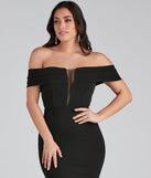Olivia Formal Off The Shoulder Crepe Dress creates the perfect summer wedding guest dress or cocktail party dresss with stylish details in the latest trends for 2023!