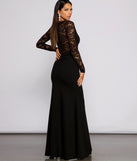 Scarlett Formal High Slit Lace Mermaid Dress is a stunning choice for a bridesmaid dress or maid of honor dress, and to feel beautiful at Prom 2023, spring weddings, formals, & military balls!