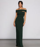 Rylee Formal Off the Shoulder Crepe Dress is a gorgeous pick as your 2023 prom dress or formal gown for wedding guest, spring bridesmaid, or army ball attire!