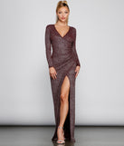 Karissa Glitter Knit Wrap Dress creates the perfect summer wedding guest dress or cocktail party dresss with stylish details in the latest trends for 2023!