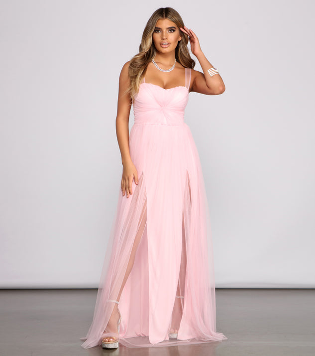 Vanessa Sweetheart A-Line Tulle Dress is a stunning choice for a bridesmaid dress or maid of honor dress, and to feel beautiful at Prom 2023, spring weddings, formals, & military balls!