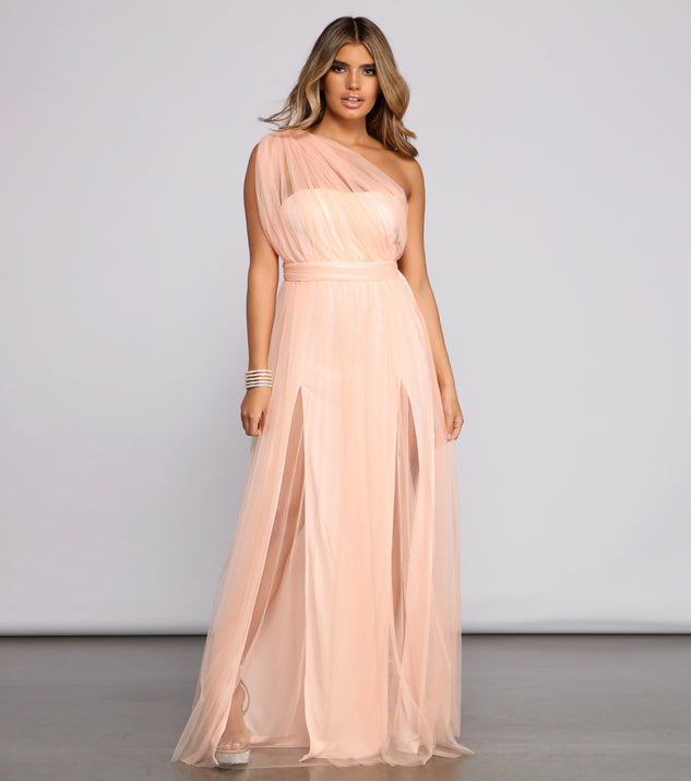 Rebecca Tulle A-Line Formal Dress is a stunning choice for a bridesmaid dress or maid of honor dress, and to feel beautiful at Prom 2023, spring weddings, formals, & military balls!