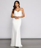 The Emma Sweetheart Crepe Formal Dress is a gorgeous pick as your 2023 prom dress or formal gown for wedding guest, spring bridesmaid, or army ball attire!