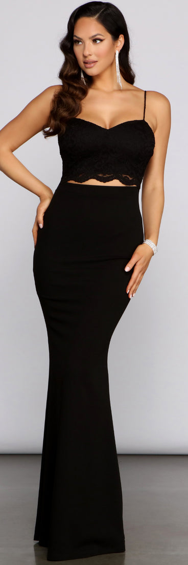 Marjorie Formal Lace Formal Dress is a stunning choice for a bridesmaid dress or maid of honor dress, and to feel beautiful at Prom 2023, spring weddings, formals, & military balls!