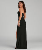 Kaia Strapless High Slit Formal Dress is a gorgeous pick as your 2024 prom dress or formal gown for wedding guests, spring bridesmaids, or army ball attire!
