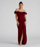 Leslie Off-The-Shoulder Mermaid Dress creates the perfect summer wedding guest dress or cocktail party dresss with stylish details in the latest trends for 2023!