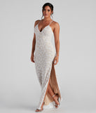 Dixie Lace Mesh High-Slit Formal  White Prom Dress is a gorgeous pick as your 2023 prom dress or formal gown for wedding guest, spring bridesmaid, or army ball attire!