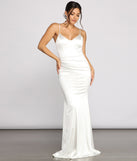 Emilia Draped Satin Gown creates the perfect summer wedding guest dress or cocktail party dresss with stylish details in the latest trends for 2023!