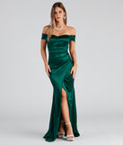 Valencia Formal Off-The-Shoulder Wrap Dress provides a stylish spring wedding guest dress, the perfect dress for graduation, or a cocktail party look in the latest trends for 2024!