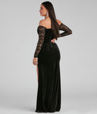 Larsa Formal Velvet And Lace Mermaid Dress is the perfect prom dress pick with on-trend details to make the 2024 dance your most memorable event yet!