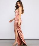 Calista Formal High Slit Halter Dress creates the perfect summer wedding guest dress or cocktail party dresss with stylish details in the latest trends for 2023!