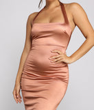 Calista Formal High Slit Halter Dress creates the perfect summer wedding guest dress or cocktail party dresss with stylish details in the latest trends for 2023!
