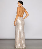 The Elena Sequin Open-Back Formal Dress is a gorgeous pick as your 2023 prom dress or formal gown for wedding guest, spring bridesmaid, or army ball attire!