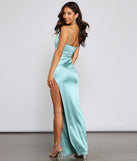Lolita High Slit Satin Dress is a stunning choice for a bridesmaid dress or maid of honor dress, and to feel beautiful at Prom 2023, spring weddings, formals, & military balls!