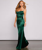 Nahla Formal Satin Mermaid Dress is a stunning choice for a bridesmaid dress or maid of honor dress, and to feel beautiful at Prom 2024, spring or summer weddings, formals, & military balls!