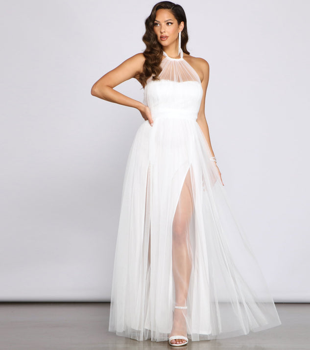 Charlie Formal Double Slit A-Line Dress creates the perfect summer wedding guest dress or cocktail party dresss with stylish details in the latest trends for 2023!