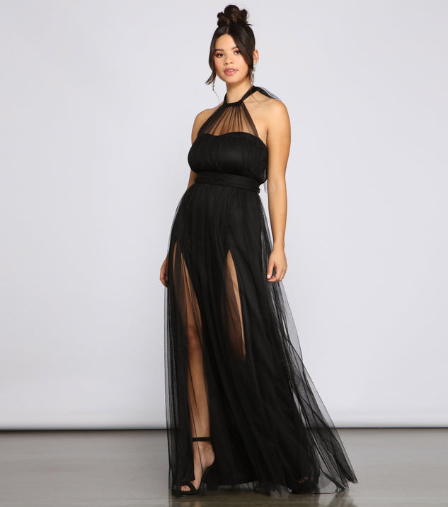 Charlie Formal Double Slit A-Line Dress creates the perfect summer wedding guest dress or cocktail party dresss with stylish details in the latest trends for 2023!
