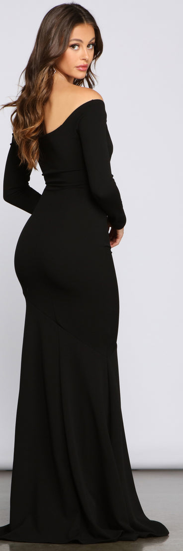 Renata Formal Off The Shoulder Mermaid creates the perfect summer wedding guest dress or cocktail party dresss with stylish details in the latest trends for 2023!