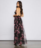 The Aubrey Floral Mesh A-Line Dress is a gorgeous pick as your 2023 prom dress or formal gown for wedding guest, spring bridesmaid, or army ball attire!