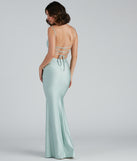Zendaya Lace-Up Back Mermaid Formal Dress creates the perfect summer wedding guest dress or cocktail party dresss with stylish details in the latest trends for 2023!