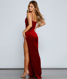 Lola High Slit Velvet Dress creates the perfect spring wedding guest dress or cocktail attire with stylish details in the latest trends for 2023!