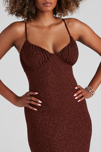 mermaid glitter cami dress Glitter Drape Off the Shoulder Corset Mermaid Dress junior / 14 / Rose