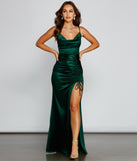 Sienna High-Slit Ruched Formal Dress creates the perfect summer wedding guest dress or cocktail party dresss with stylish details in the latest trends for 2023!