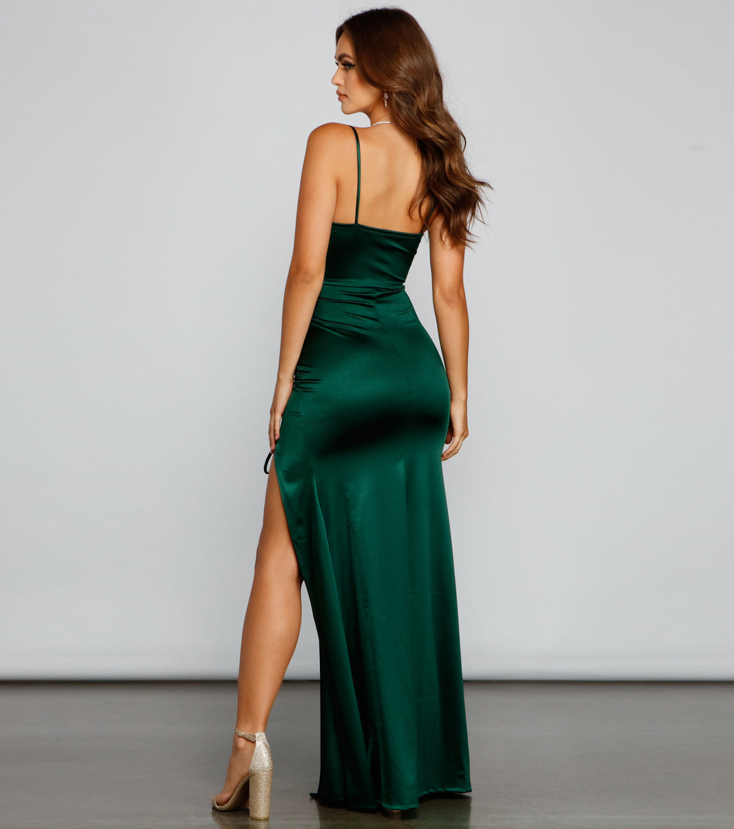 Sienna High-Slit Ruched Formal Dress & Windsor