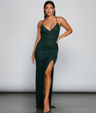 Leann Formal High Slit Glitter Dress provides a stylish spring wedding guest dress, the perfect dress for graduation, or a cocktail party look in the latest trends for 2024!