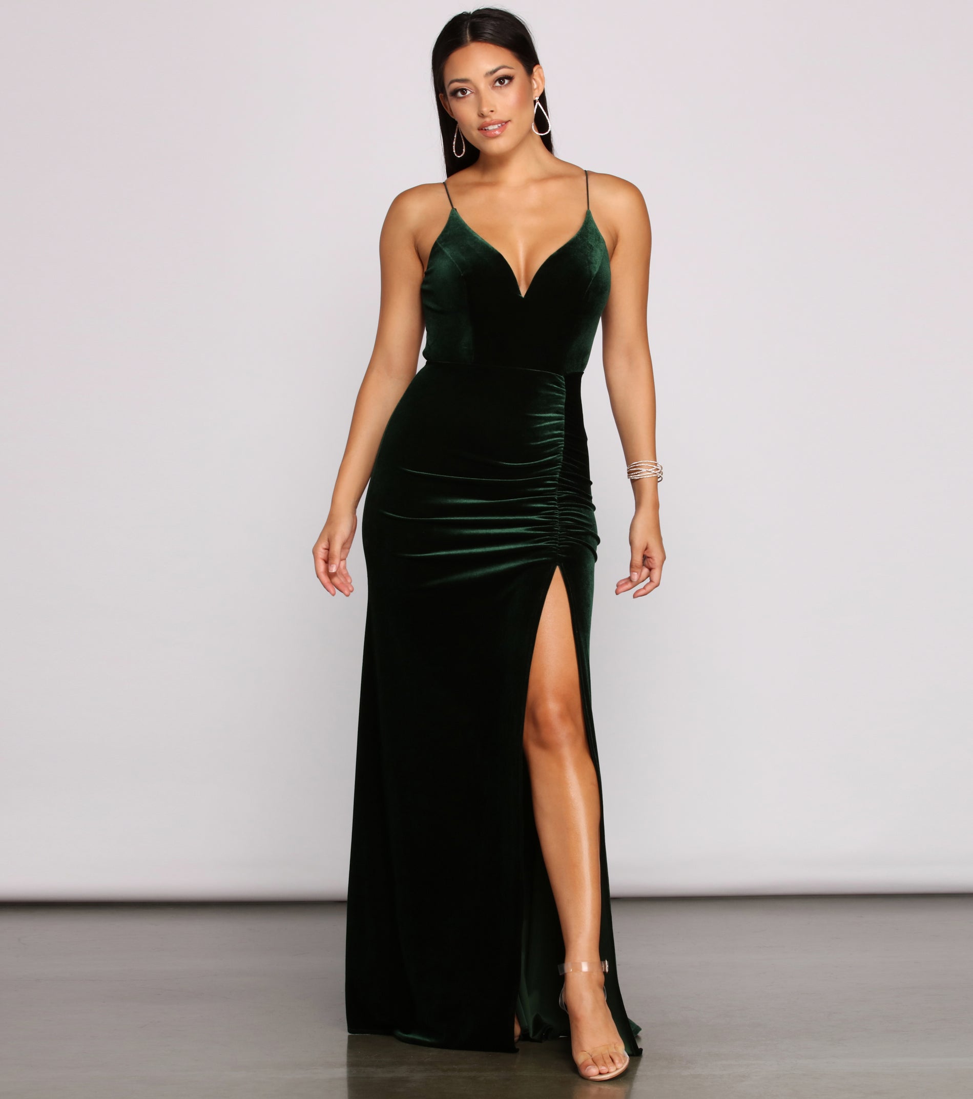 Cassia Formal Open-Back Velvet Dress & Windsor