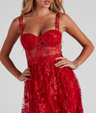 The Alina Formal Illusion Lace A-Line Dress is a gorgeous pick as your 2023 prom dress or formal gown for wedding guest, spring bridesmaid, or army ball attire!