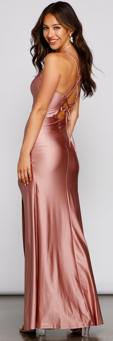 Summer Formal Lace-Up Mermaid Dress is a stunning choice for a bridesmaid dress or maid of honor dress, and to feel beautiful at Prom 2023, spring weddings, formals, & military balls!
