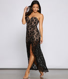 The Bexley Formal High Low Lace Dress is a gorgeous pick as your 2023 prom dress or formal gown for wedding guest, spring bridesmaid, or army ball attire!