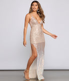 Katharina Formal High Slit Sequin Dress creates the perfect summer wedding guest dress or cocktail party dresss with stylish details in the latest trends for 2023!