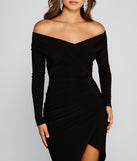 Ella Off-The-Shoulder Side Slit Dress creates the perfect summer wedding guest dress or cocktail party dresss with stylish details in the latest trends for 2023!