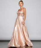 The Betsy Sweetheart Sequin Corset A-Line Formal Dress is a gorgeous pick as your 2023 prom dress or formal gown for wedding guest, spring bridesmaid, or army ball attire!