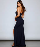Kaia Strapless High Slit Formal Dress provides a stylish spring wedding guest dress, the perfect dress for graduation, or a cocktail party look in the latest trends for 2024!