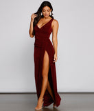 Serena Formal High Slit Lurex Dress creates the perfect summer wedding guest dress or cocktail party dresss with stylish details in the latest trends for 2023!