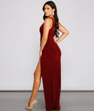 Serena Formal High Slit Lurex Dress creates the perfect summer wedding guest dress or cocktail party dresss with stylish details in the latest trends for 2023!