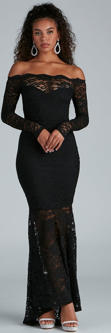 Betty Formal Off The Shoulder Lace Dress creates the perfect summer wedding guest dress or cocktail party dresss with stylish details in the latest trends for 2023!
