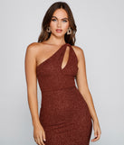 Daisy Formal One Shoulder Glitter Dress creates the perfect summer wedding guest dress or cocktail party dresss with stylish details in the latest trends for 2023!