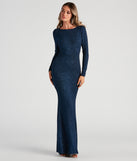 Francine Formal Open Back Glitter Blue Prom Dress is a gorgeous pick as your 2023 prom dress or formal gown for wedding guest, spring bridesmaid, or army ball attire!