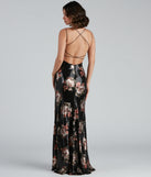 Karissa Sequin Floral High Slit Formal Dress creates the perfect summer wedding guest dress or cocktail party dresss with stylish details in the latest trends for 2023!
