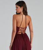 Shailene Lace Back Chiffon Formal Dress creates the perfect summer wedding guest dress or cocktail party dresss with stylish details in the latest trends for 2023!