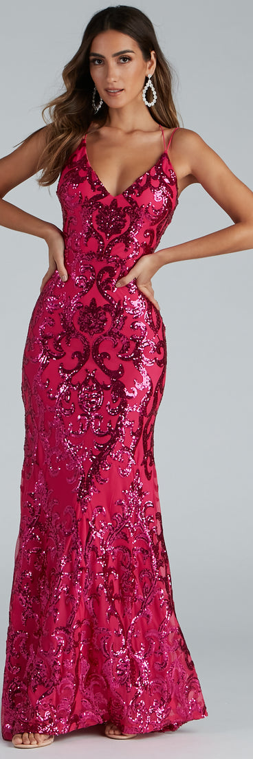 Lila Formal Open-Back Sequin Mermaid Dress provides a stylish summer wedding guest dress, the perfect dress for graduation, or a cocktail party look in the latest trends for 2024!